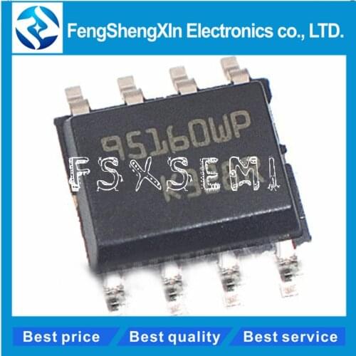 10pcs/lot M95160-WMN6TP 95160WP SOP8 16-Kbit serial SPI bus EEPROM with high-speed clock