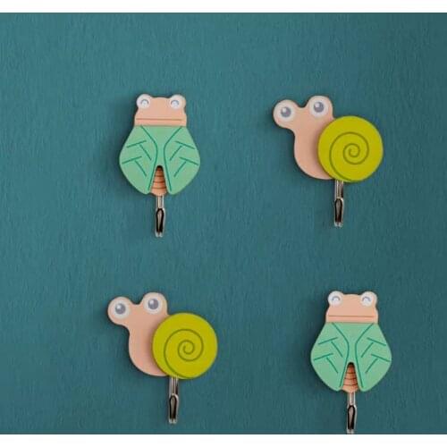 2pcs/set Creativity Towel Wood Hooks Door Hangers Self Adhesive Wall Hangers Hat Racks Keys Hanger Home Decor