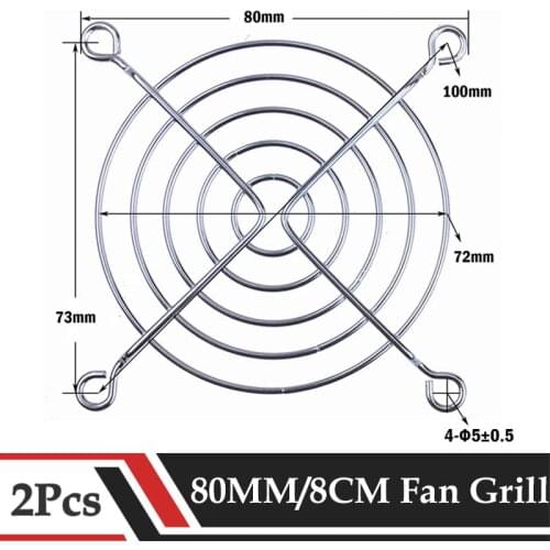 2Pcs Gdstime 80MM Cooling Fan Guard Metal Grill 8CM 3.15 inches Finger Guard Protective Net