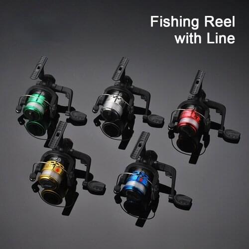 200 Type Small Fishing Reel with Line Fishing Reel Spinning Wheel Fishing Reel Fishing Gear Sea Rod Road Rod Fishing Reel