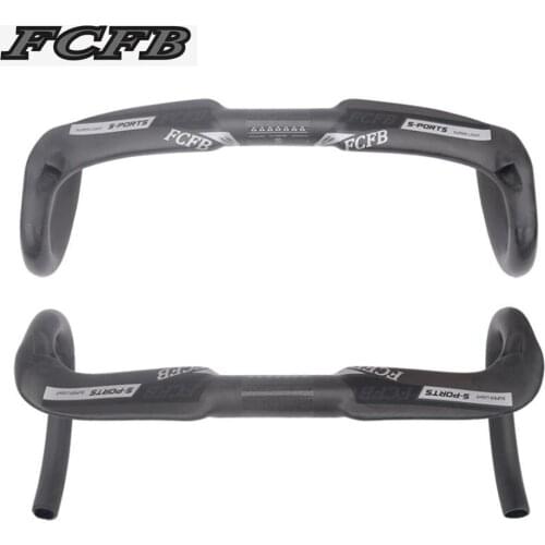 2017 FCFB road Carbon handlebar Bicycle Racing Handle / Bike Bend Bar To Outside 31.8*400/420/440mm Handle Bars gray black