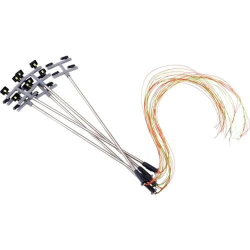 5 Pieces Model Street Lights LED Lamppost has four light heads, completed with