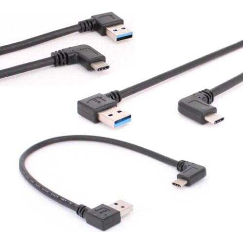 90 Angle Degree Angle USB-C USB3.0 TO Type C FAST Sync&Charger Cable For cell phone