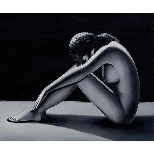 Abstract Female Nude Oil Painting Wall Decor Art Painting for Bedroom Oil on Canvas Unframed Hand Made