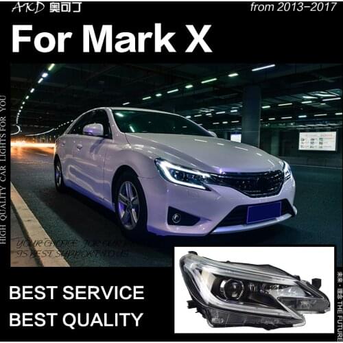 AKD Car Styling for Toyota Mark X Headlights 2013-2017 New Reiz LED Headlight LED DRL Hid Bi Xenon Head Lamp Auto Accessories