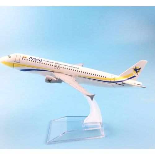 AIRLINER A320 MYANMAI AIRWAYS MODEL PLANE MODEL TOYS FOR CHILDREN AIRCRAFT FOR CHRISTMAS TOYS ORNAMENT
