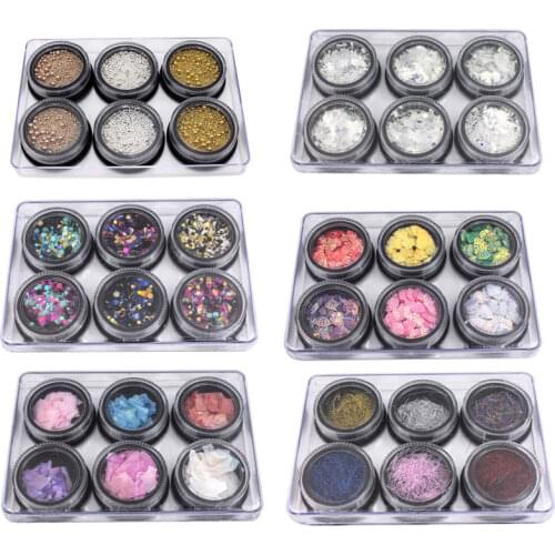 Mixed Color Flakes Glitter Sequins Nails Irregular Sticker Paillette DIY Nail Art Decorations Manicure Tools Accessories