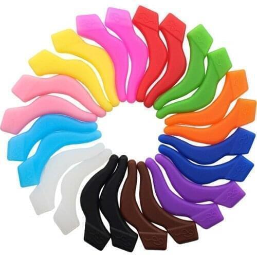 10Pair Anti-dropping Eyeglass Foot Cover Ear Hook Silicone Grip Temple Tip Holder Anti Slip Rubber Sleeve