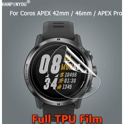 For Coros APEX 42mm 46mm Apex Pro Watch Ultra Clear Slim Full Cover Soft TPU Hydrogel Film Screen Protector -Not Tempered Glass