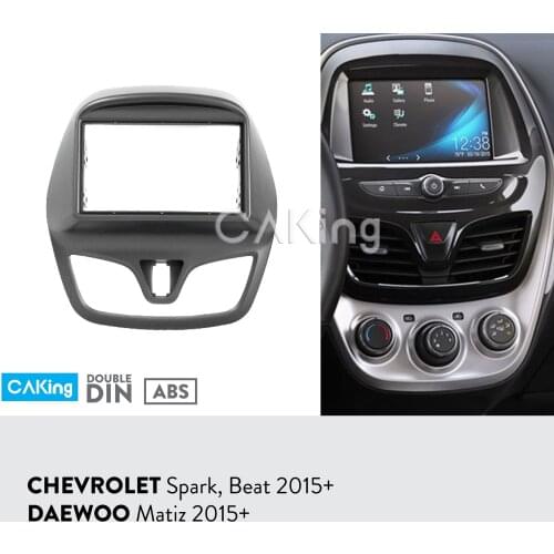 Double Din Fascia Radio Panel for CHEVROLET Spark, Beat / DAEWOO Matiz 2015+ Dash Fitting Kit Facia Face Plate Adapter Bezel