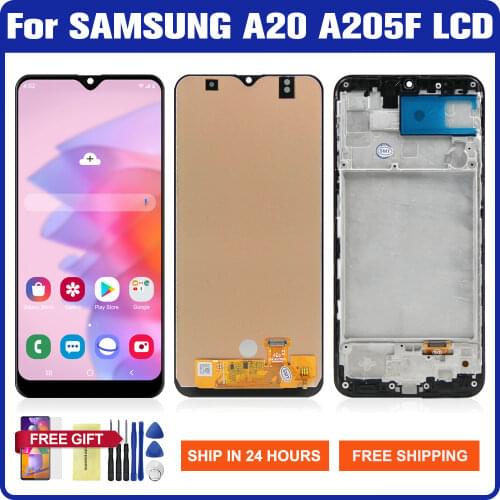 Lcd For Samsung Galaxy A20 A205 LCD Display Touch Screen Digitizer Replacement Assembly For Samsung A205 SM-A205F A205G A205U