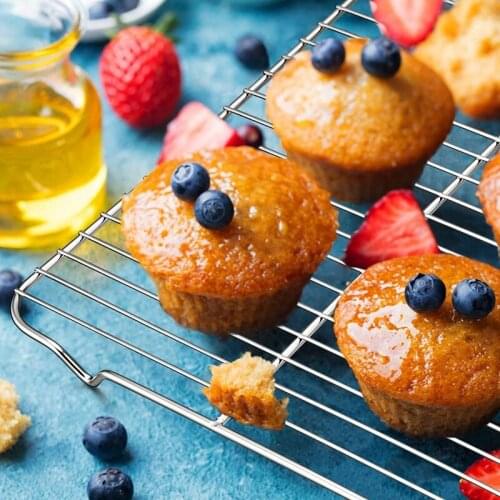 Hot YO-Baking Rack Cooking Rack Set of 2, Cooling Drying Roasting Rack, Fits Half Sheet Cookie Pans, Rectangle 45x29cm,Oven & Di