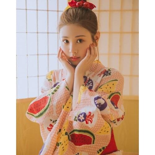 New Arrival Women Japanese kimono Traditional Bathrobe Summer Kimono Dress Oriental Elegant Yukata Woman New Year Fireworks