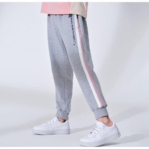 Hollead Girls Leggings Cotton Boys Trousers Summer Casual Kids Pants Girls Skinny Striped Print Sweatpants Children Leggings