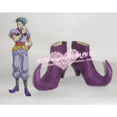 HUNTER HUNTER Hisoka Purple Halloween Cosplay Shoes Boots H016