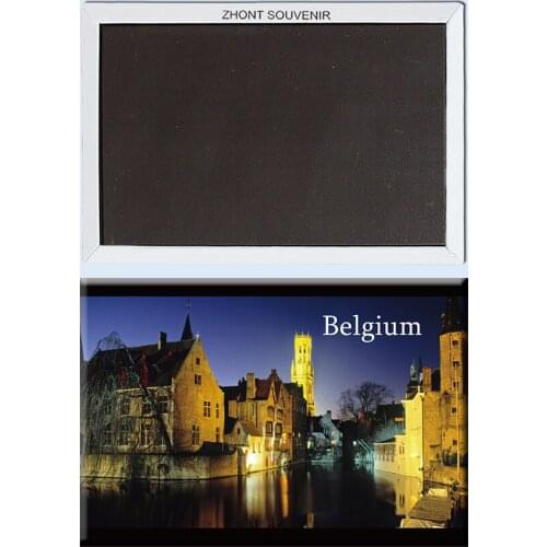Beautiful Night Canal Bruges Belgium 22970 Magnetic refrigerator Travel souvenirs