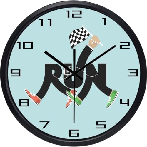 Creative Leg Run Sport Marathon Wall Clock Walking Race Match Clock