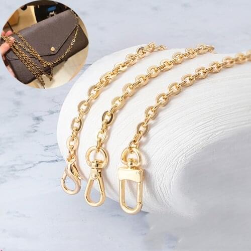 O shape gold silver color metal bag purse frame iron material bag strap chains handbag replacement handles wholesale purse chain
