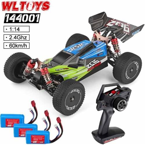 Wltoys 144001 1/14 2.4G 4WD High Speed Racing RC Car Vehicle Models 60km/h Two Battery Toy Gift Kid Remote Control Machine