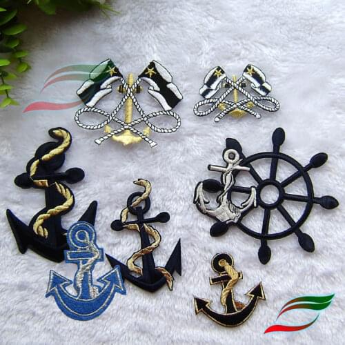 Sea anchor banner rudder back adhesive tape patch a401 badge armband badge badge navy style clothes decorative sticker