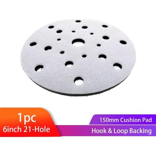 Soft Foam Sponge Cushion 6" 150mm 21-hole Buffer Backing Pad for Sanding Pads Automobiles Motorcycles Abrasive Tools