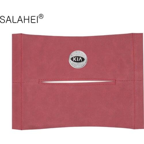 1Pcs Car Logo Diamonds Tissue Box Towel Clip Sets For Kia Motors K2 K3 K5 Sportage 3 Sorento Ceed Cerato R Rio 3 4 K2 K3 X-Line