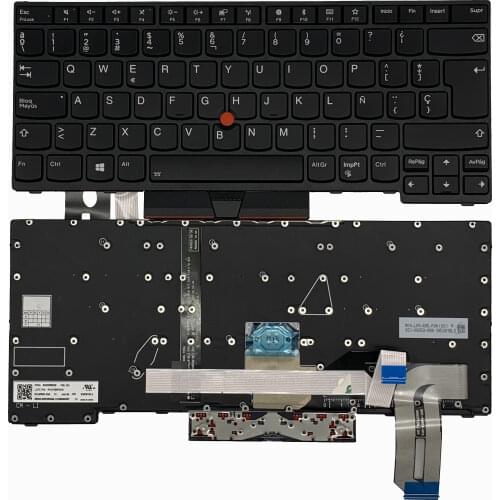 New ES Spanish Backlit Keyboard for Lenovo Thinkpad E480 E490 T480S L480 T490 T495 L390 L380 Yoga L490 P43s Laptop