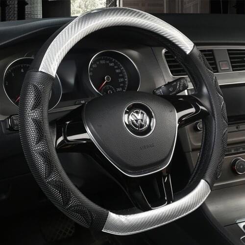 New D Shape Steering Wheel Cover for VW Golf 7 Polo 2014-2019 Scirocco Jetta 6 2017-2019 Santana 2016-2018 Auto Accesorioss