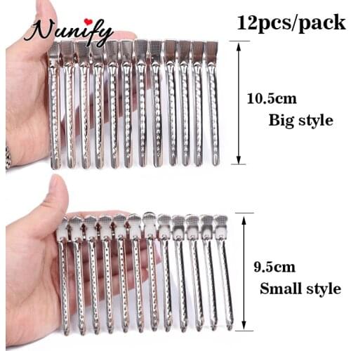 Nunify 12Pcs/Lot Salon Hairdressing Tool Duck Mouth Hair Clip Sectioning Clamp For Diy Hairpins Barrettes Headwear Accessories