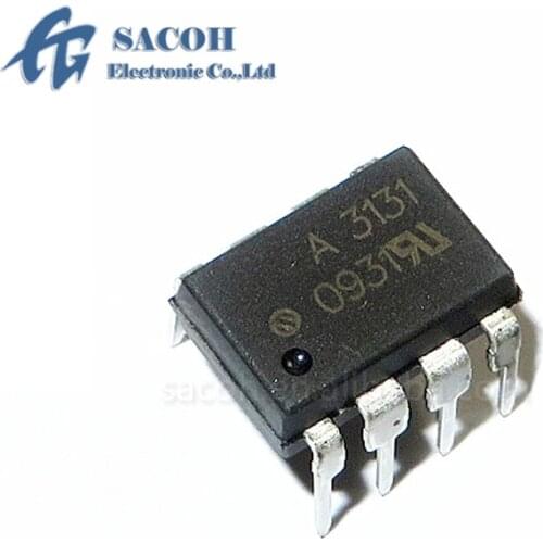 10PCS/lot New OriginaI HCPL-3131 A3131 3131 HCPL-3131-000E or HCPL-3130 3130 DIP-8 IGBT Gate Drive Optocouplers
