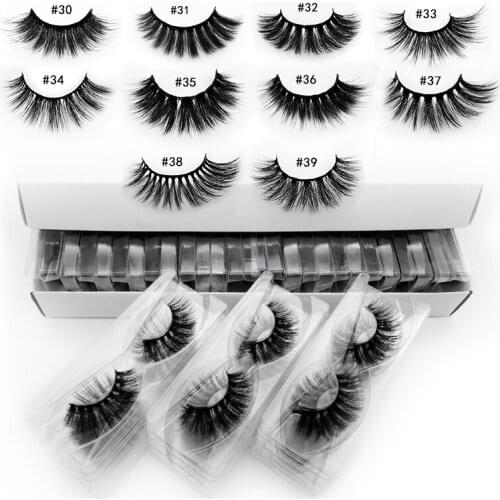 Wholesale Eyelashes 20/30/40/50/100 Pairs 3d Mink Lashes Natural Mink Eyelashes Makeup Cilios Dramatic False Eyelashes in Bulk