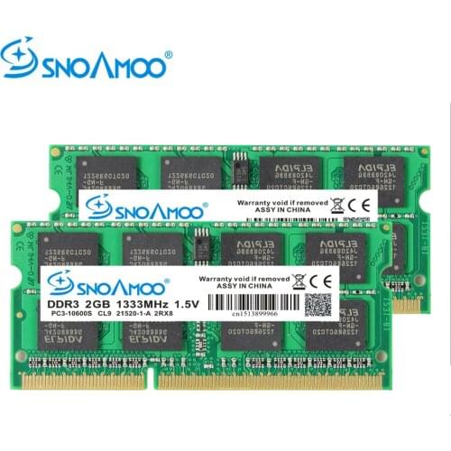 SNOAMOO Notebook Memory DDR3 2GB 4GB 1333MHz 1600MHz PC3-10600S 1.5V SO-DIMM For Laptop Ram