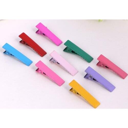 Pet dog DIY hairpin 3CM 4CM Black Baking Paint Maker DIY AccessoriesMaterials Duckbill CLIP hair clip