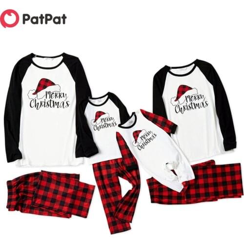 PatPat Family Look Multi-color casual Pajama Sets Christmas pattern Positioning print Matching Pajamas