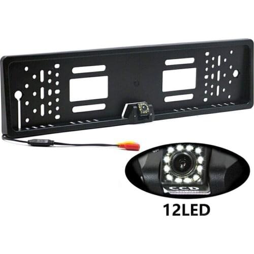 Novel-European Car License Plate Frame Backup Camera Waterproof Night Vision Reverse Backup Camera