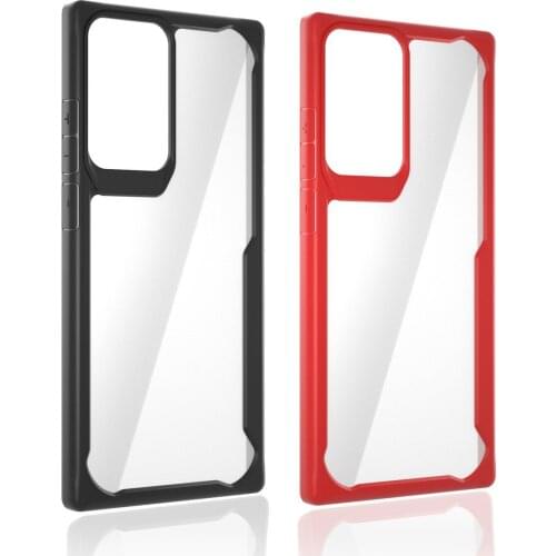 Luxury Slim TPU Acrylic Back Cover for Samsung Galaxy Note 20 S20 Transparent Phone Cases for Galaxy S20 Ultra S20 Plus + fundas