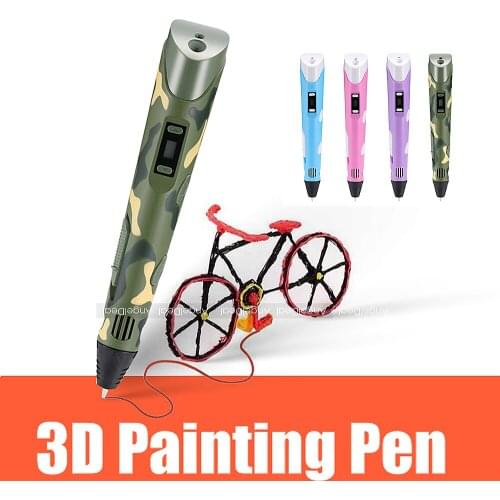 3D Printing Pen Magic DIY 3D Pen/Pencil 3D Stift Plastic PLA Filament 1.75mm For Kid Education Drawing Toys Birthday Gift