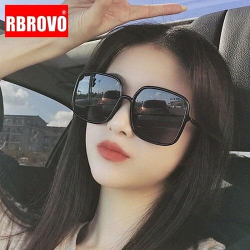 RBROVO Square Oversized Sunglasses Women Brand Designer Glasses Women/Men Luxury Sunglasses Women Vintage Oculos De Sol Feminino