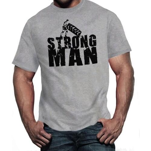 Strongman Training Tyre Flip Cross Fit Power Lifting Strength 2019 New Men Hot Fashion Solid Logo T Shirts