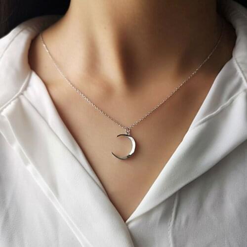Unique Design 925 Sterling Silver Korean Moon Short Bohemia Chain Necklace Temperament Fine Jewelry For Women Party Gifts