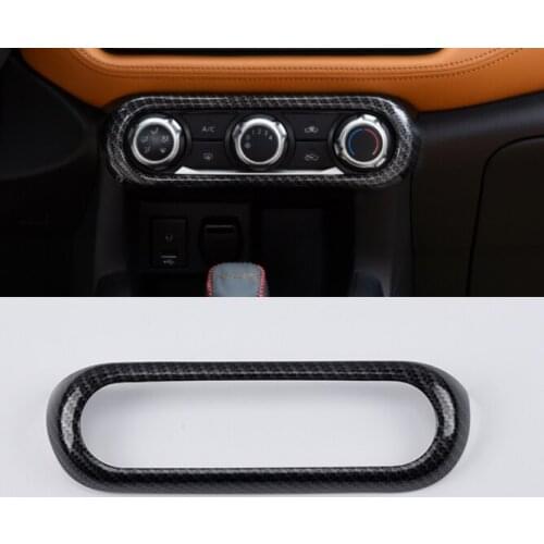 For Nissan Kicks 2017-2018 Carbon Fiber Inner Center Console CD Panel Cover Trim 1pcs