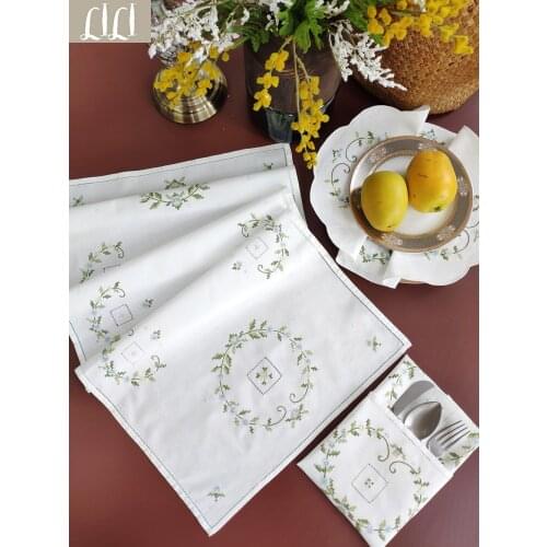 Hand-embroidered Cross Stitch Diablement Fort Doily Tablecloth