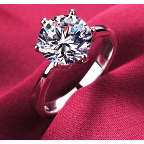 YaYI Jewelry Princess Cut Prong Setting 10*10mm White AAA+ Cubic Zirconia Silver Color Engagement Wedding Precious Gift Rings