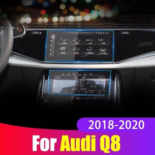 For Audi Q8 2018 2019 2020 Tempered Glass Car GPS Navigation Film Dashboard Monitor Screen Protector Film Sticker Accessories