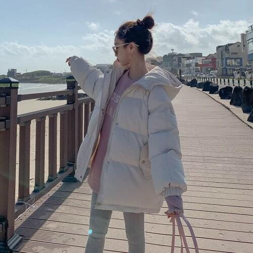 Cotton jacket women 2021 new win Korean loose student solid color short coat kawaii Short gril casual anti-season padded jacket