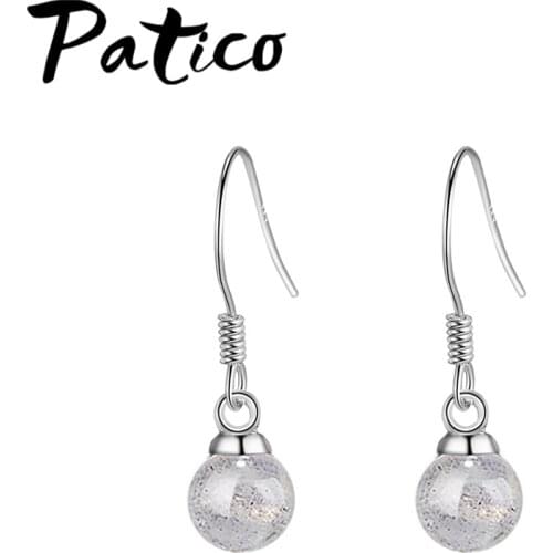 Fashion Luxury Long Hook Earrings Jewelry 925 Sterling Silver Drop Earrings With CZ Stone For Women Wedding Jewelry