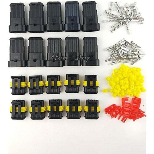 10 sets Kit 3 Pin Way Waterproof Electrical Wire automotive Connector Plug for car
