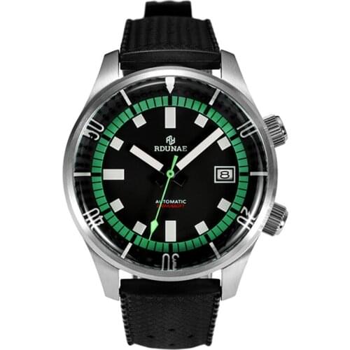 2021 RDUNAE Mens Watch Rubber Strap Swimming Waterproof Watch Luxury Sports Mens Mechanical Watch