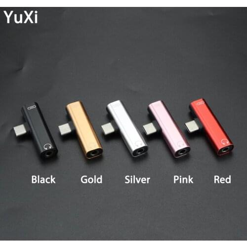 2 In 1 Adapter Type C Plug To 3.5 mm Jack For Xiaomi Huawei USB C Charger Headphone Adapter Charging Cable Power audio Converter