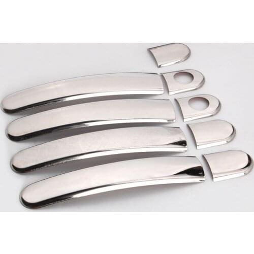 BBQ@FUKA Car Styling Door Handle Cover Trims Sticker Fit For Skoda Octavia Fabia Superb VW Passat B5 Golf MK4 Jetta Audi